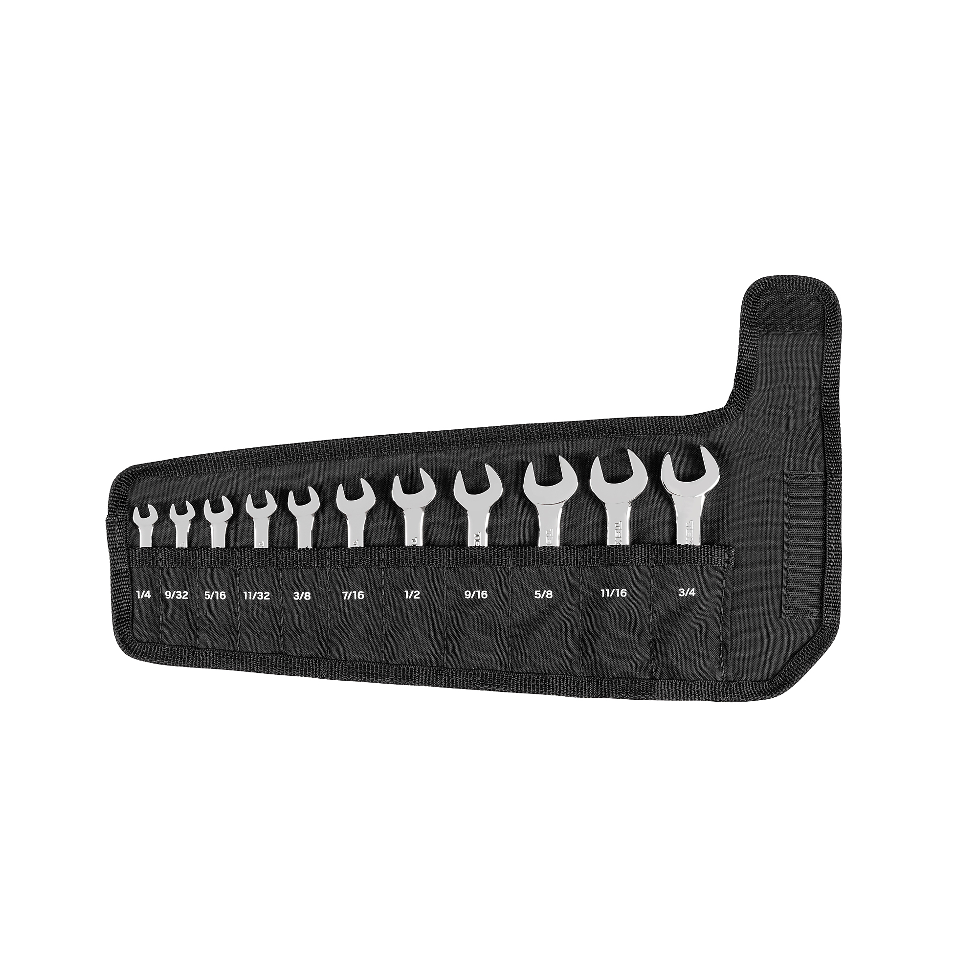 TEKTON Stubby Combination Wrench Set with Roll, 11-Piece (1/4 - 3/4 in.) | WCB94401